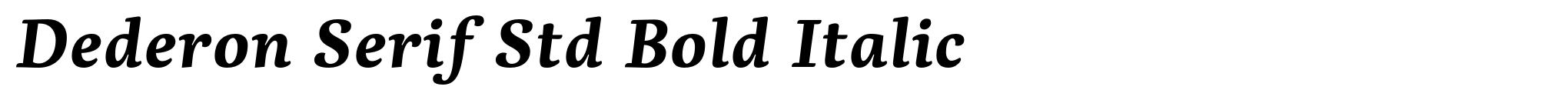 Dederon Serif Std Bold Italic image